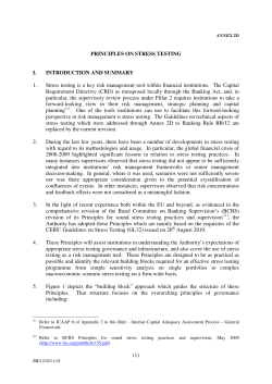Principles on Stress Testing