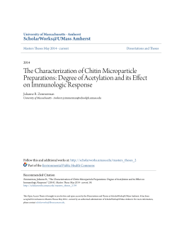 The Characterization of Chitin Microparticle Preparations: Degree of