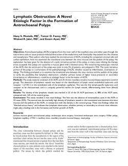 Lymphatic Obstruction: A Novel Etiologic Factor in the Formation of