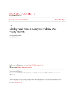 Ideology and party in Congressional Iraq War voting patterns