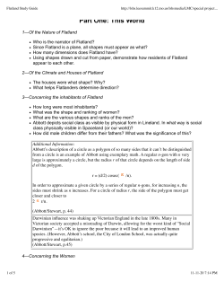 Flatland Study Guide