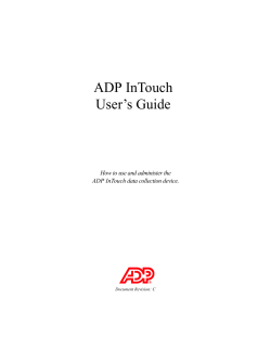 ADP InTouch Users Guide - Home