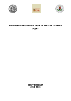 UNDERSTANDING NATION FROM AN AFRICAN VANTAGE POINT