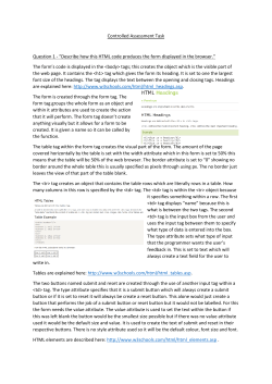 Controlled Assessment Task Question 1
