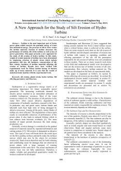 A New Approach for the Study of Silt Erosion of Hydro