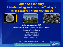 Pollen Seasonality