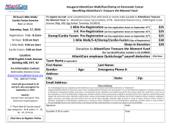 $25 $25 $25 1 Mile Walk/5‐K/Stomp/Cardio‐Fusion (Day of