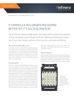 Infinera DTN&trade; Switched WDM System