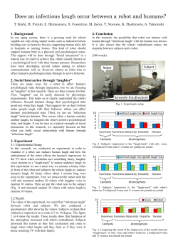 Does an infectious laugh occur between a robot