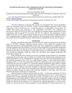 An Oxide Ion and Proton Co-Ion Conducting Sn0.9In0.1P2O7