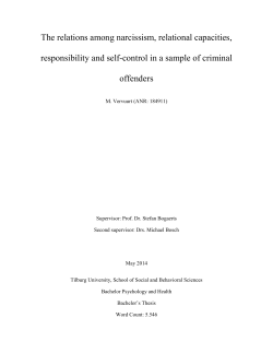 The relations among narcissism, relational