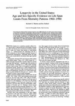 Age and Sex-Specific Evidence on Life Span
