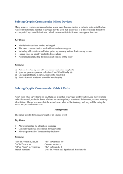 Solving Cryptic Crosswords: Mixed Devices Solving Cryptic