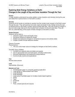 Exploring Solar Energy Variations on Earth: Changes in the Length