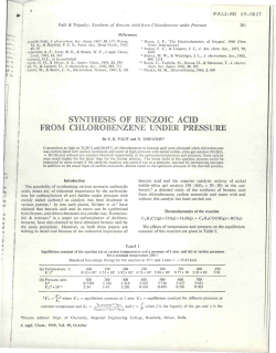 synthesis of benzoic acid from chlorobenzene under pressure