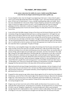 English Paper 1 &ndash; The Hobbit May 2017