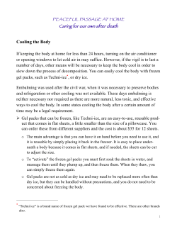 Cooling the Body - Peaceful Passage At Home