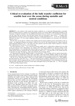 Critical re-evaluation of the bulk transfer coefficient for sensible heat