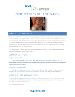 CORE STABILITY REHABILITATION