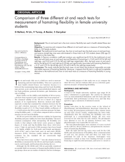 Comparison of three different sit and reach tests for measurement of