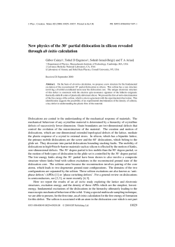 New physics of the 30 partial dislocation in silicon