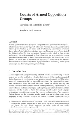 Courts of Armed Opposition Groups