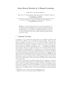 Some Recent Results in U-Shaped Learning