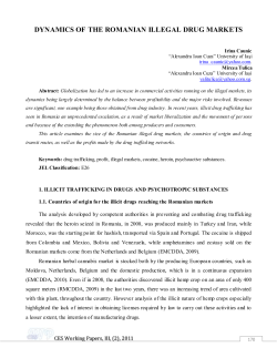 dynamics of the romanian illegal drug markets