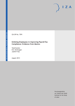 Enlisting Employees in Improving Payroll-Tax Compliance