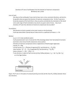 135. Deviation of P-axes of earthquakes from the direction of