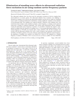 Elimination of standing wave effects in ultrasound radiation force