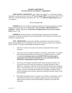 EIGHTH AMENDMENT TO CONTINUING
