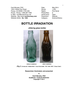 1305 Bottle Irradiation