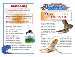 Matching - Science AZ