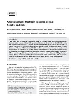 Growth hormone treatment in human ageing
