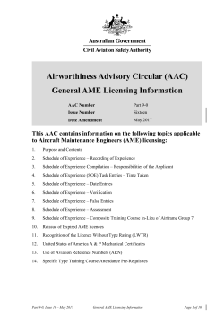 General AME Licensing Information