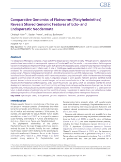 Comparative Genomics of Flatworms (Platyhelminthes) Reveals