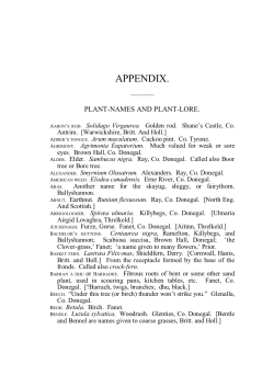 Appendix of plant-names and plant-lore