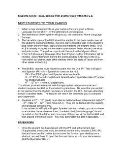 Students new to Texas, coming from another state