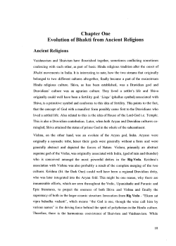Chapter One Evolution of Bhakti from Ancient Religions
