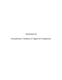 Attachment K Groundwater Condition of Approval