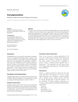 Oral pigmentation