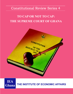 the supreme court of ghana - Institute Of Economic Affairs, Ghana