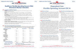 Dependent Care Flexible Spending Account (DCA)