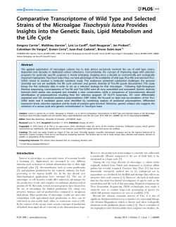 Comparative Transcriptome of Wild Type and - Archimer