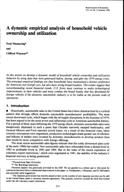 A dynamic empirical analysis of household vehicle ownership and