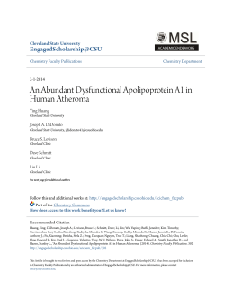 An Abundant Dysfunctional Apolipoprotein A1 in Human Atheroma
