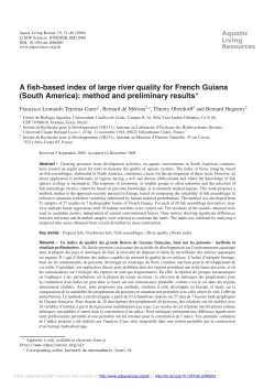 A fish-based index of large river quality for French Guiana \(South