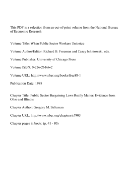 Public Sector Bargaining Laws Really Matter: Evidence from