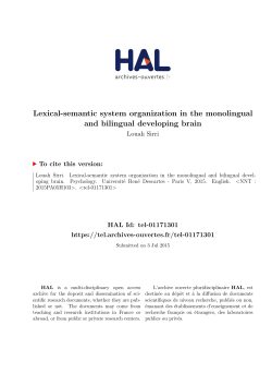 Lexical-semantic system organization in the monolingual and